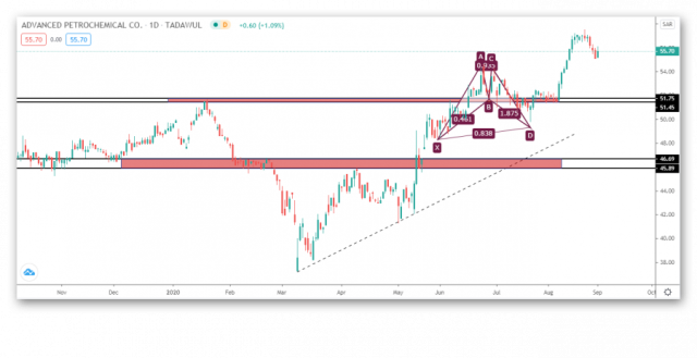 تحديث تحليل سهم المتقدمة للبتروكيماويات