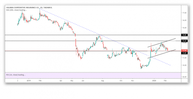 سهم سلامة وعلامات الصعود