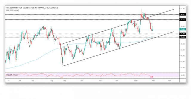 سهم التعاونية والقناة الصاعدة