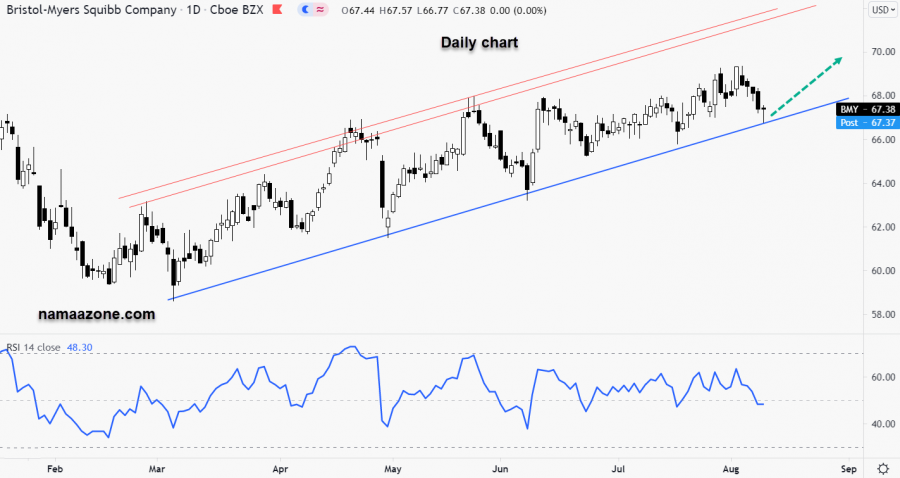 سهم بريستول مايرز - 10 أغسطس