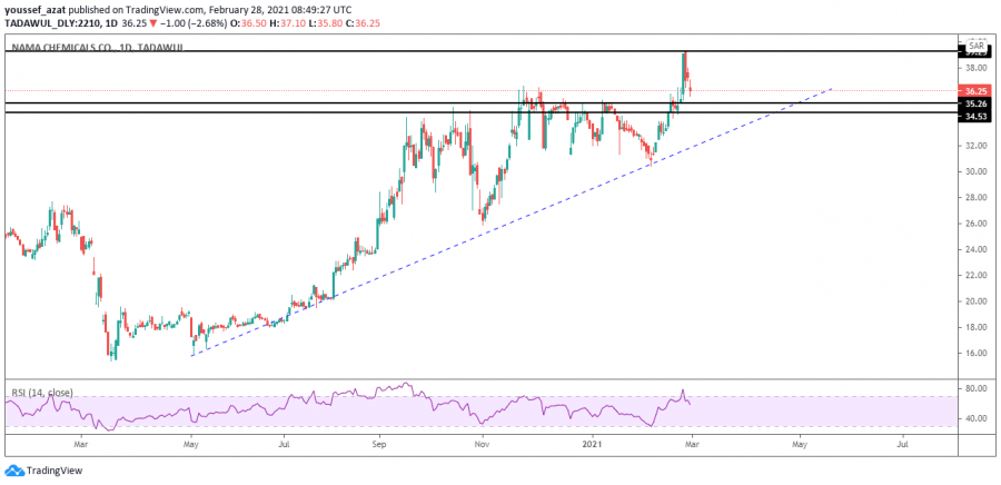 Technical analysis of Nama Chemicals stock